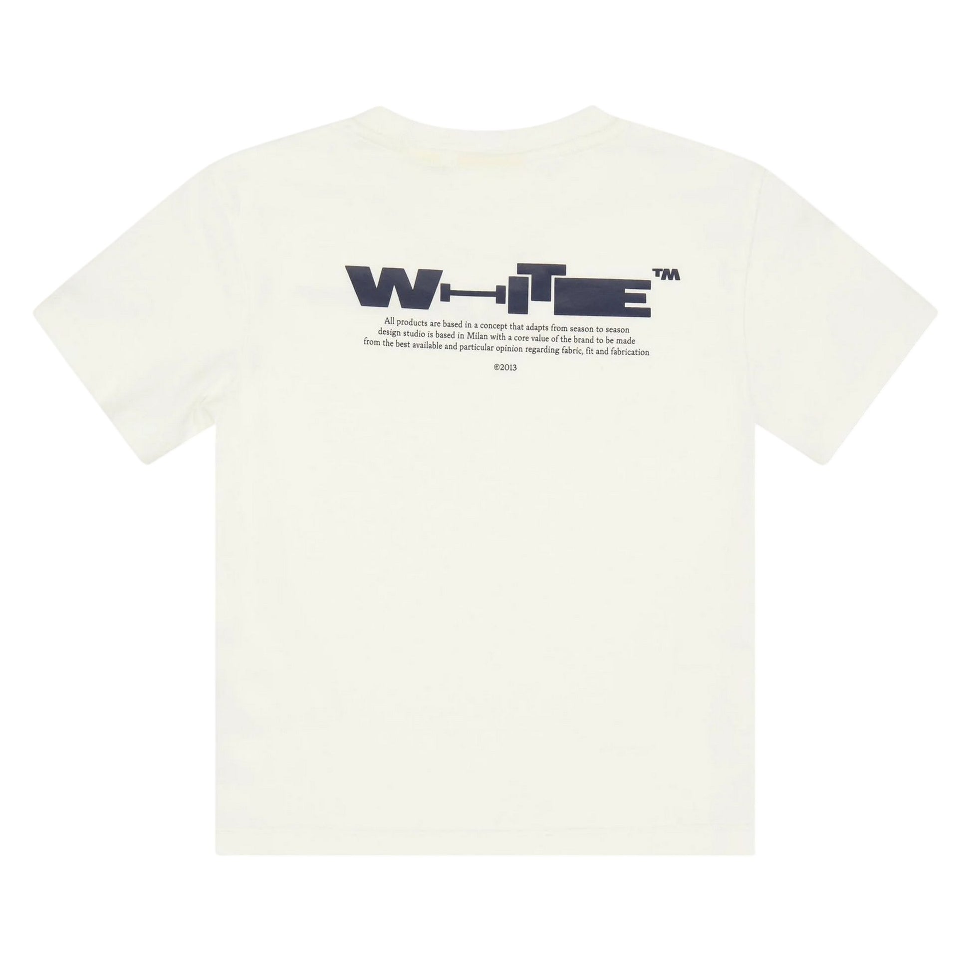 White - Back - Off White Childrens-Kids Logo Back Print T-Shirt