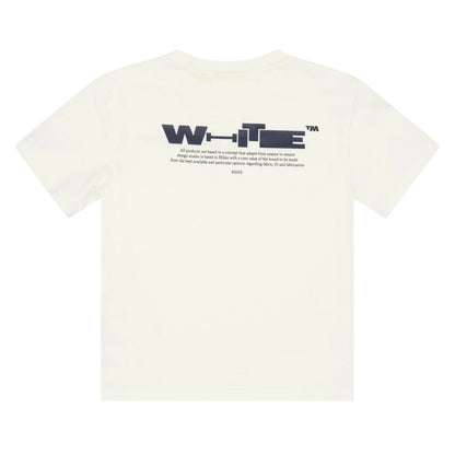 White - Back - Off White Childrens-Kids Logo Back Print T-Shirt