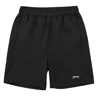 Black - Front - Slazenger Childrens-Kids Woven Shorts