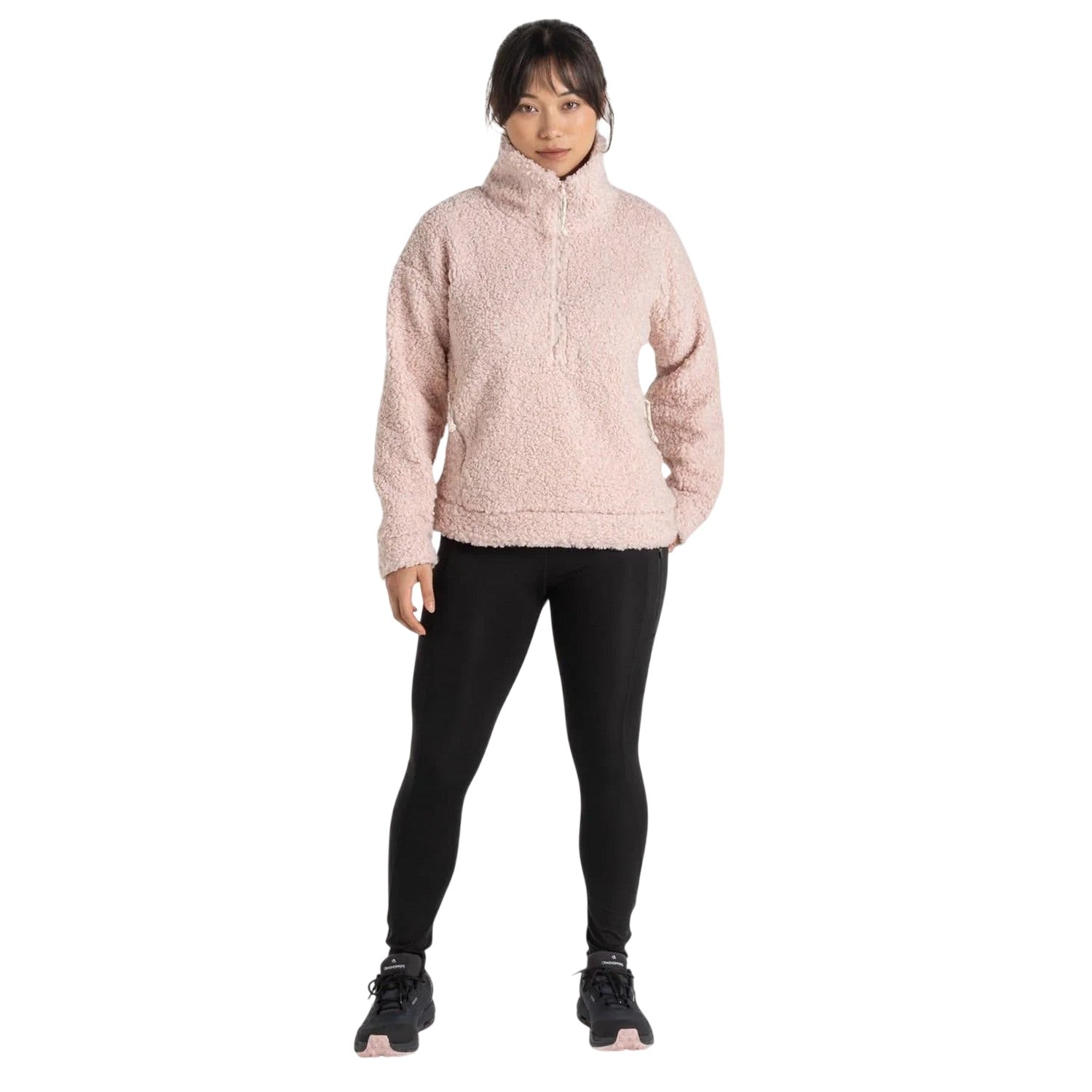 Calico - Pack Shot - Craghoppers Womens-Ladies Ciara Sherpa Fleece Funnel Neck Sweatshirt