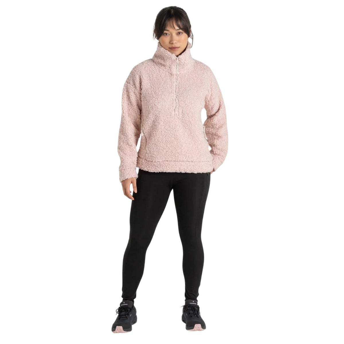 Calico - Pack Shot - Craghoppers Womens-Ladies Ciara Sherpa Fleece Funnel Neck Sweatshirt