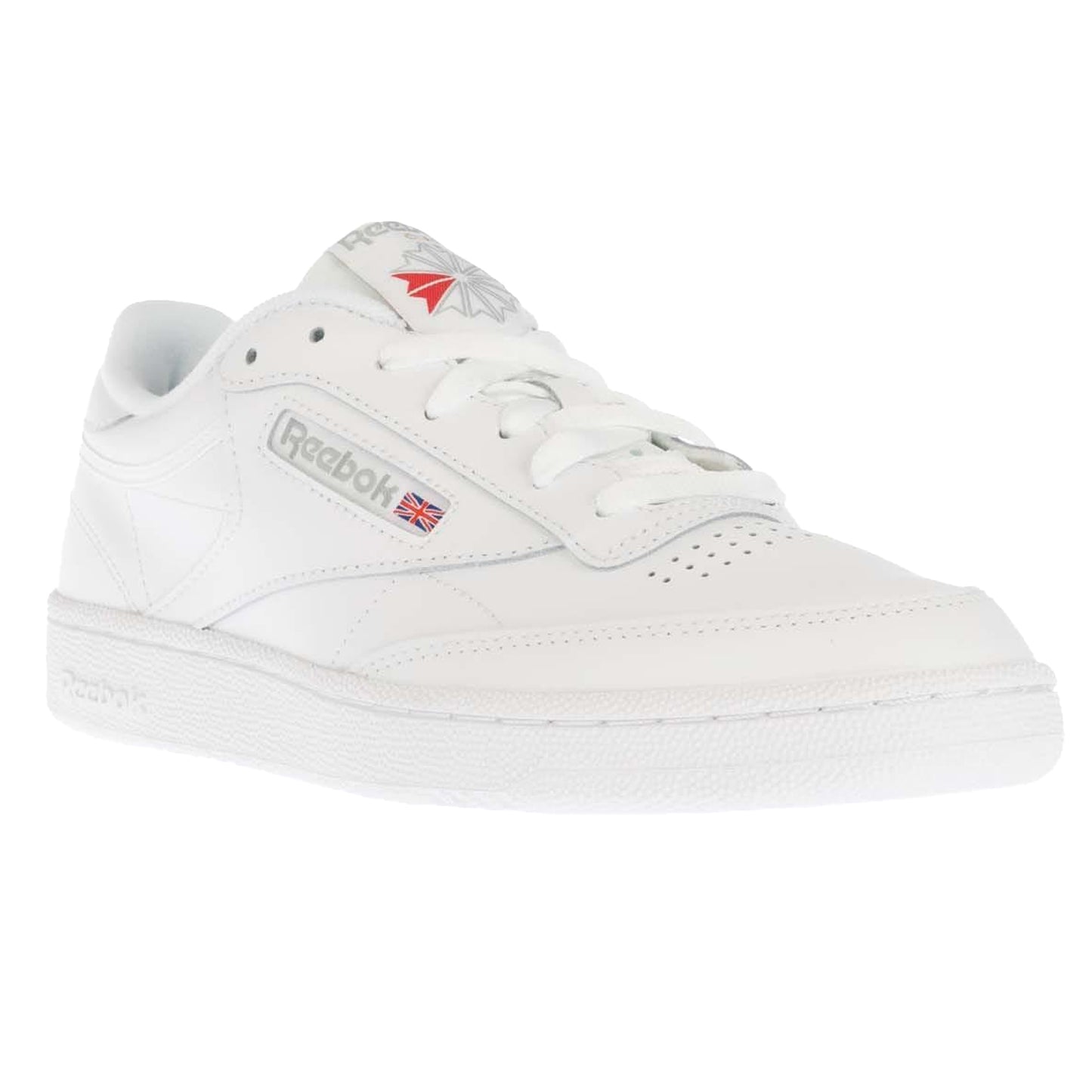 White - Front - Reebok Mens Club C 85 Leather Trainers