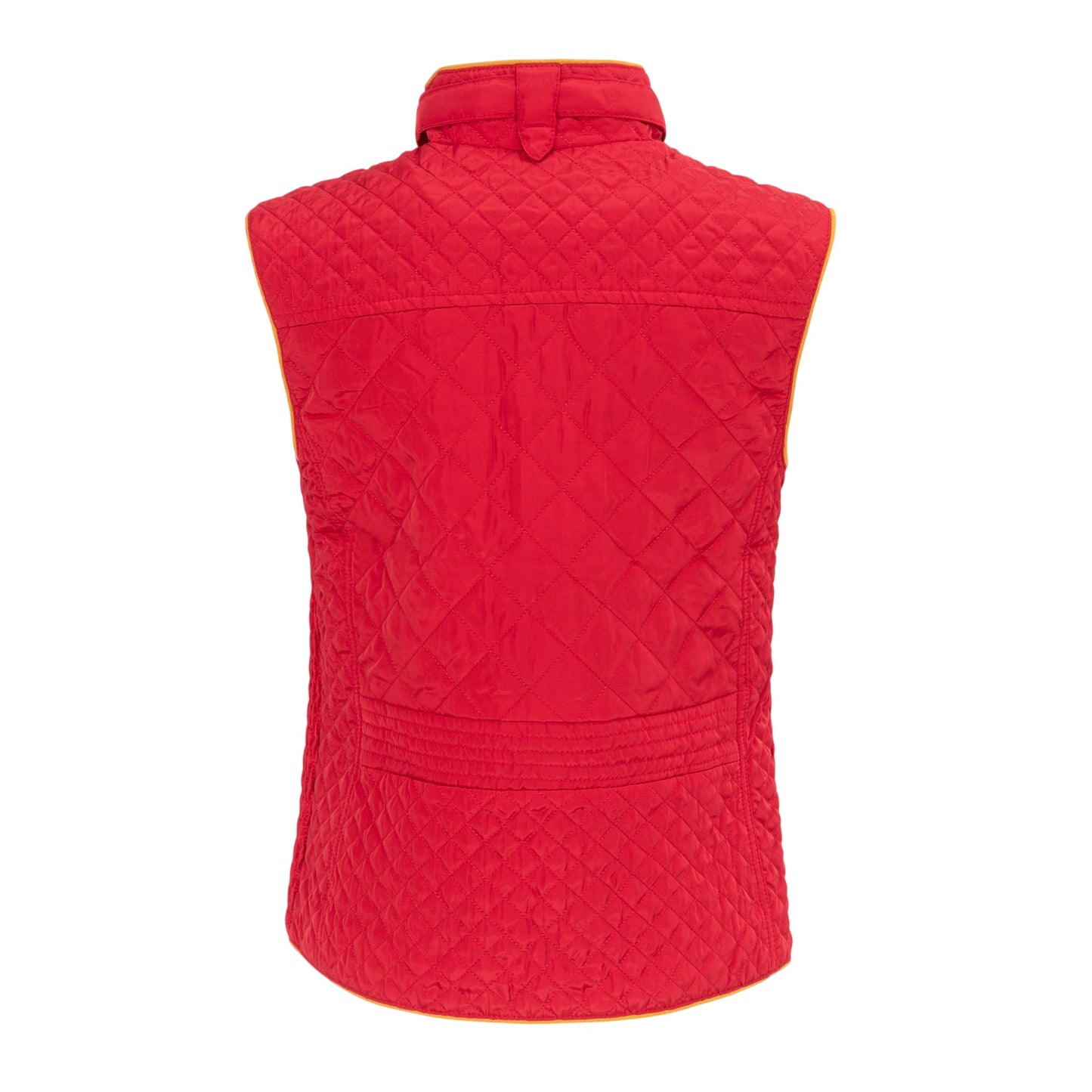 Red - Back - Miso Womens-Ladies Quilted Gilet