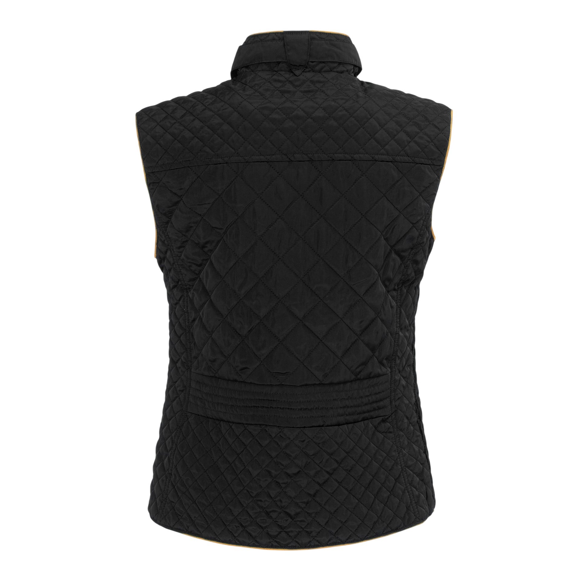 Black - Back - Miso Womens-Ladies Quilted Gilet
