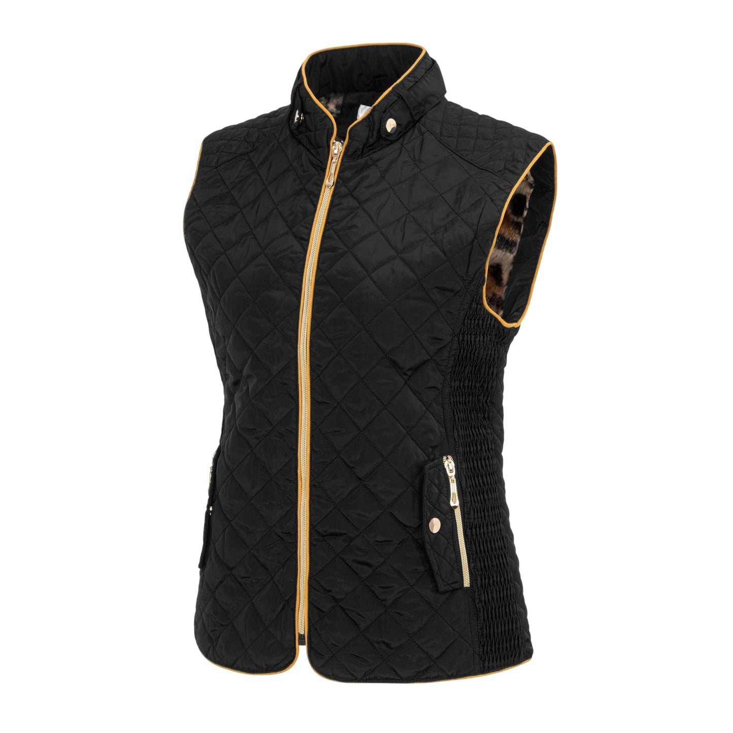 Black - Side - Miso Womens-Ladies Quilted Gilet