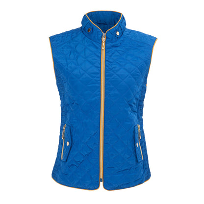 Blue - Front - Miso Womens-Ladies Quilted Gilet