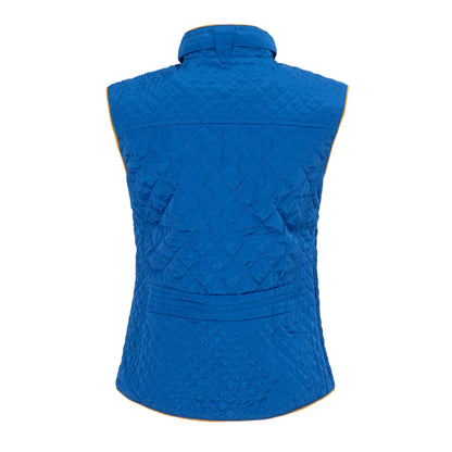Blue - Back - Miso Womens-Ladies Quilted Gilet