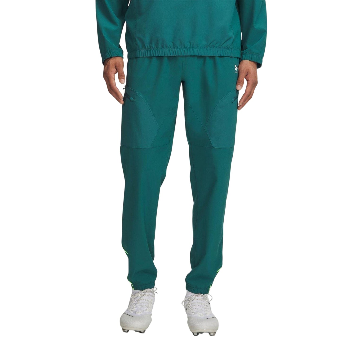 Green-White - Front - Under Armour Mens Performance Jogging Bottoms