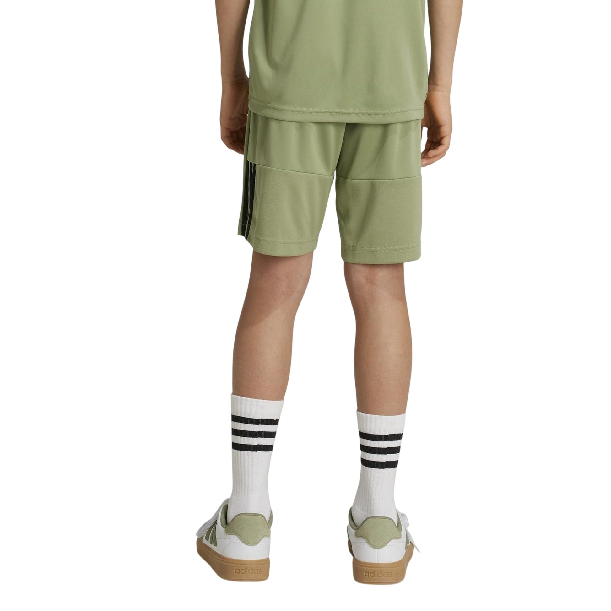 Green - Back - Adidas Boys Sereno Logo Training Shorts