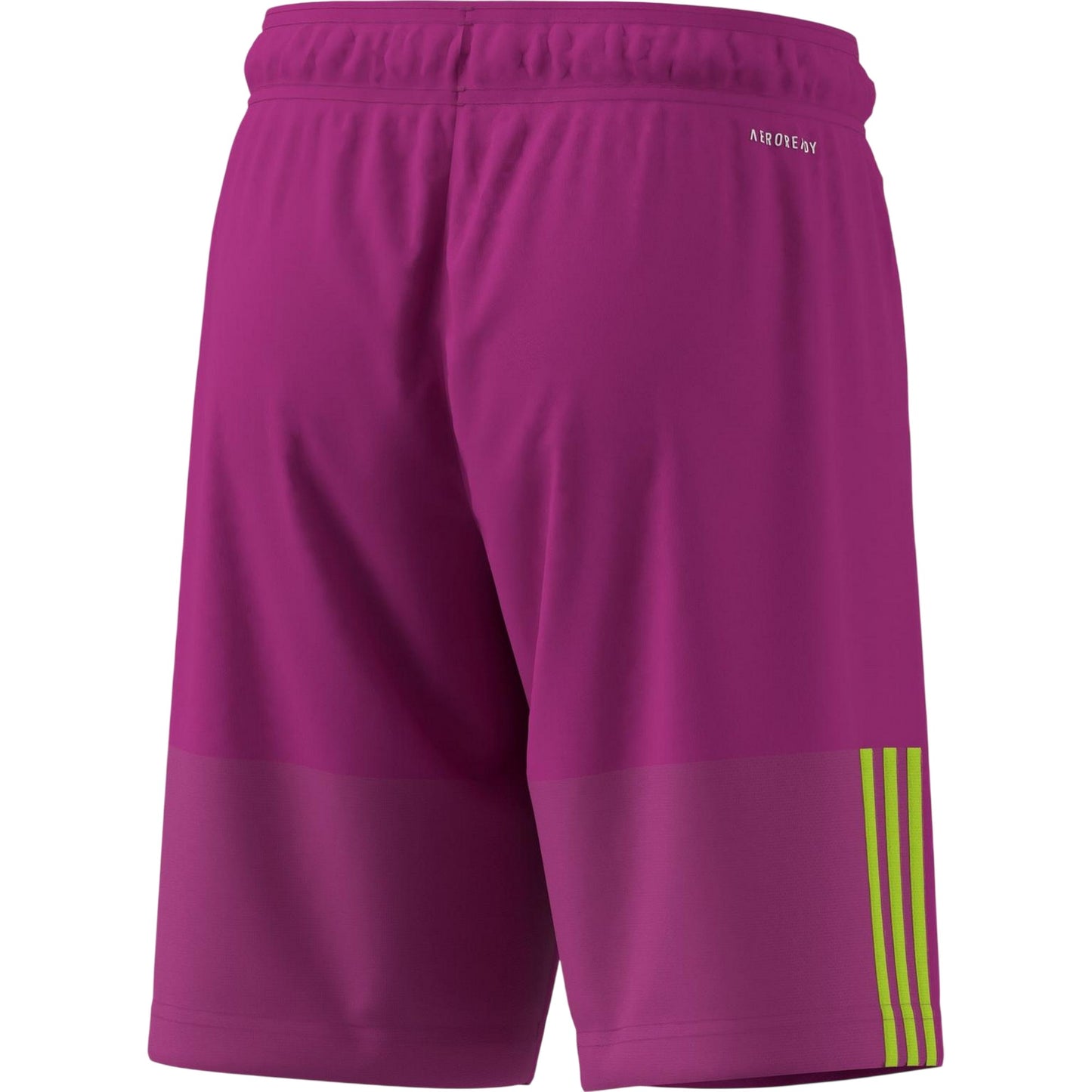 Purple-Yellow - Back - Adidas Boys Sereno Logo Training Shorts