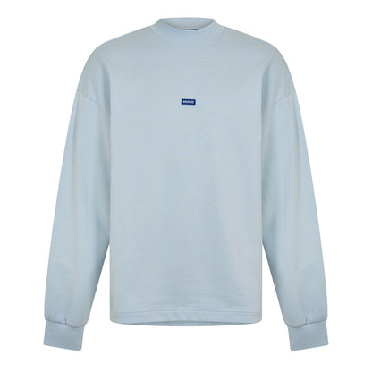 Blue - Front - Hugo Mens Cotton Relaxed Fit Sweatshirt