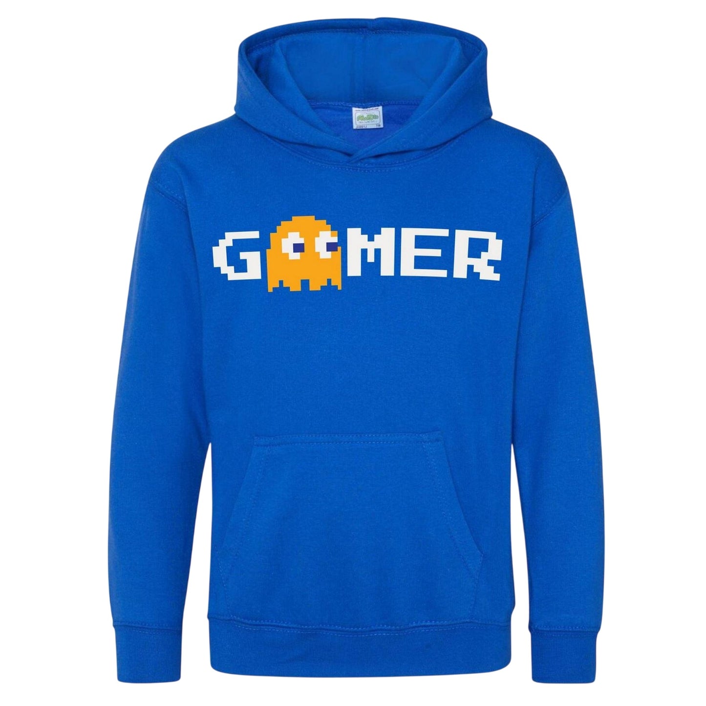Blue - Front - Awdis Childrens-Kids Gamer Pac-Man Hoodie