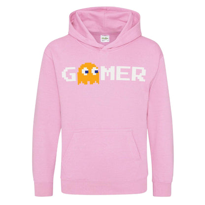 Pink - Front - Awdis Childrens-Kids Gamer Pac-Man Hoodie
