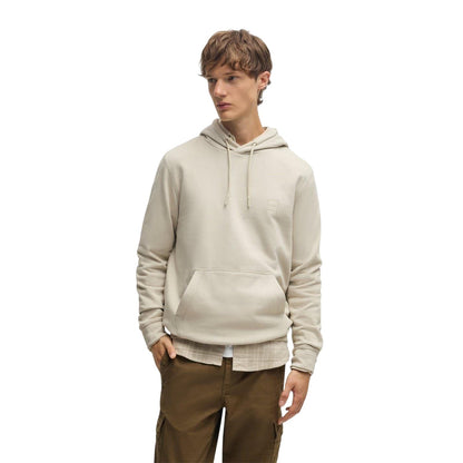Light Beige - Front - Boss Mens Wetalk Drawstring Hoodie