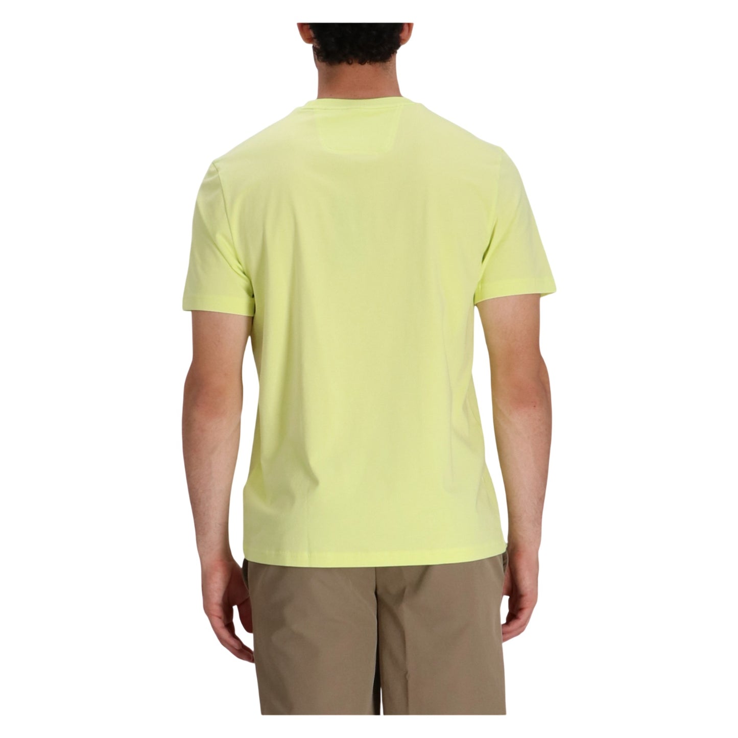 Green - Back - Boss Mens Geometric Stretch Regular T-Shirt