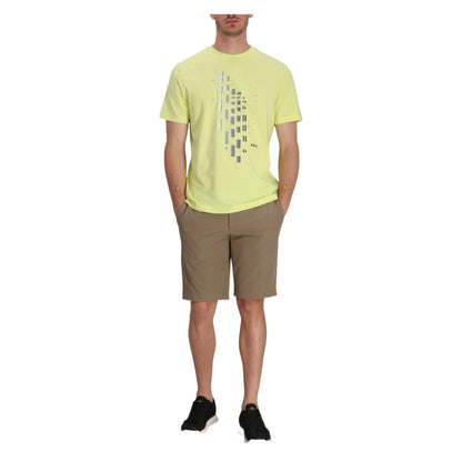 Green - Lifestyle - Boss Mens Geometric Stretch Regular T-Shirt