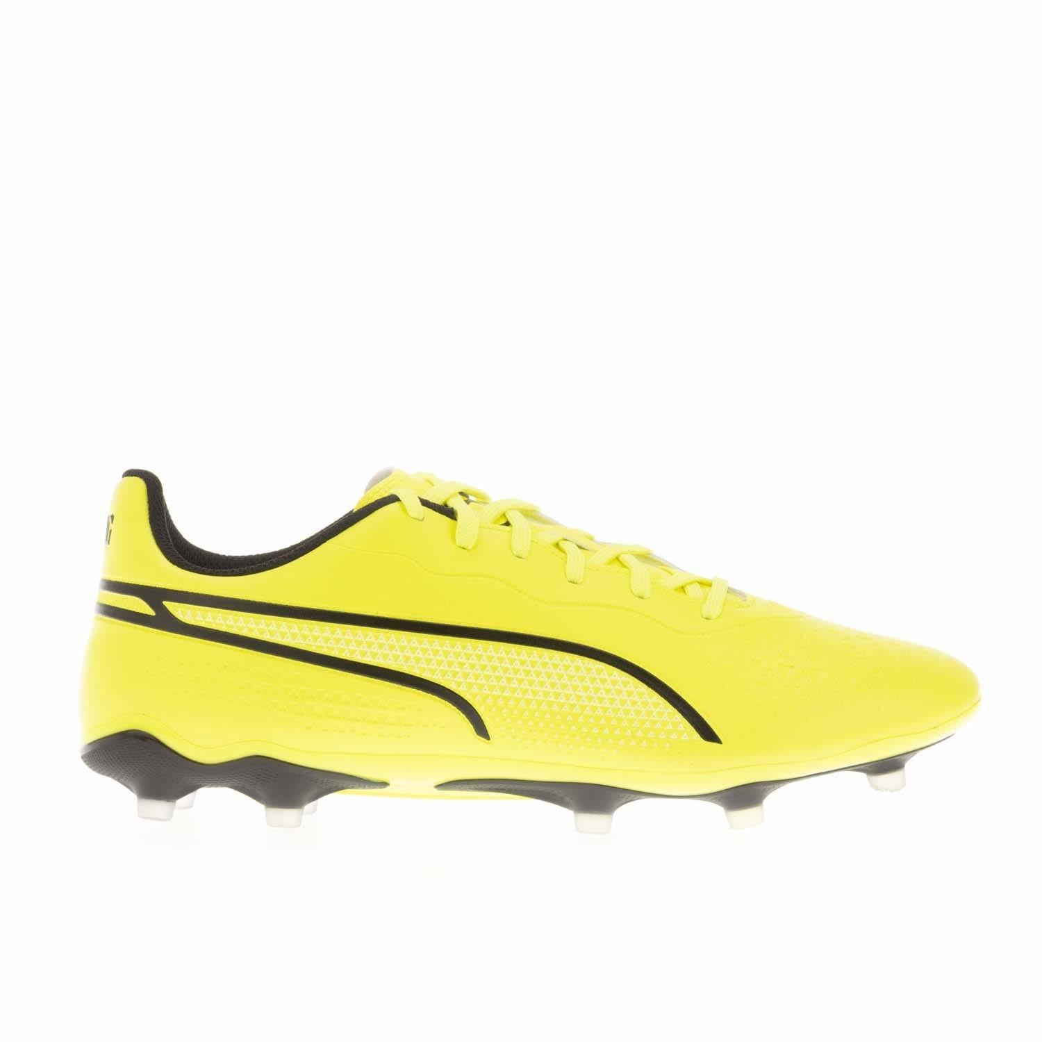 Lime - Side - Puma Mens King Match FG-AG Football Boots