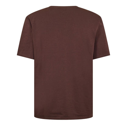 Dark Brown - Back - Boss Mens Unique Cotton T-Shirt