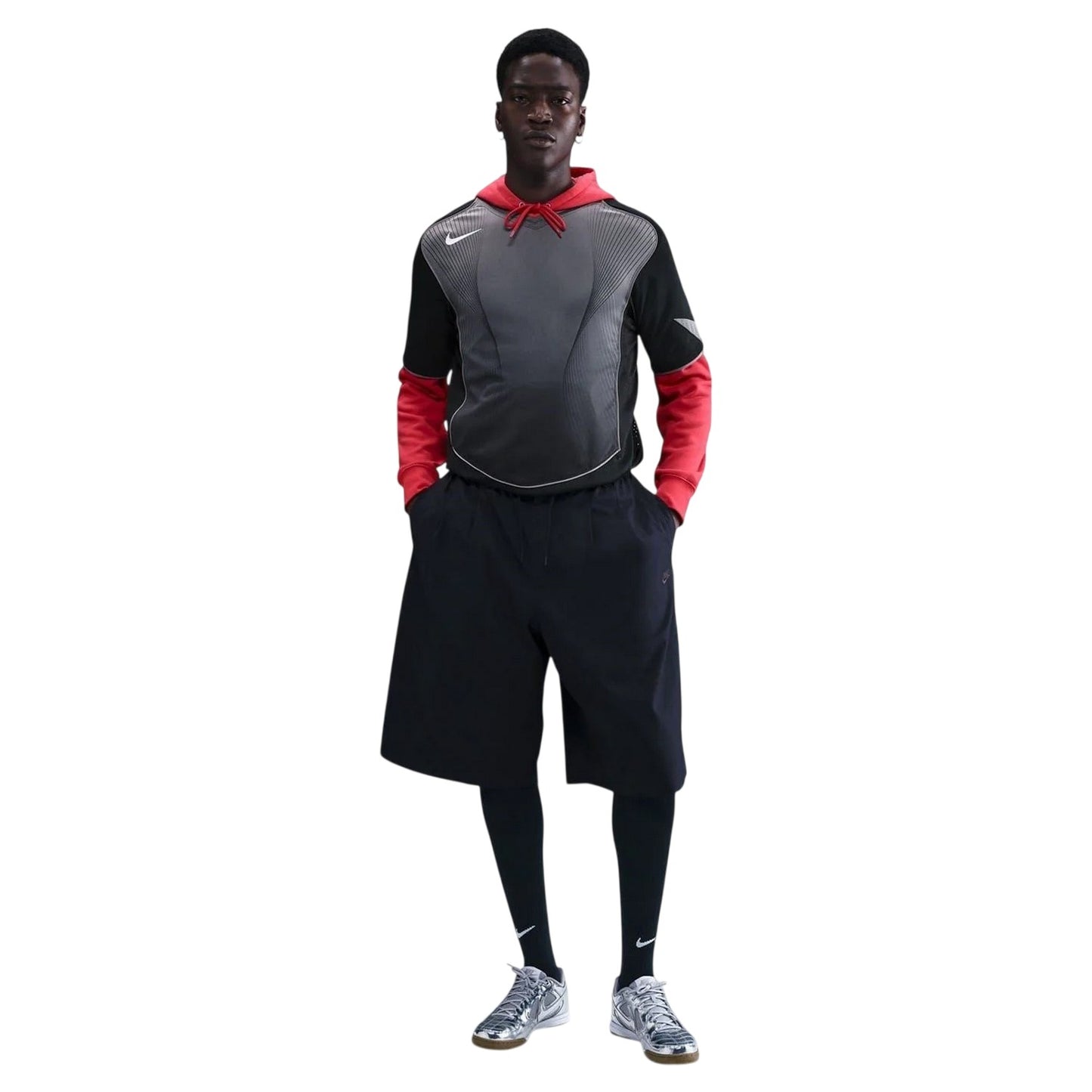 Black-Grey - Side - Nike Mens T90 Logo Short-Sleeved T-Shirt