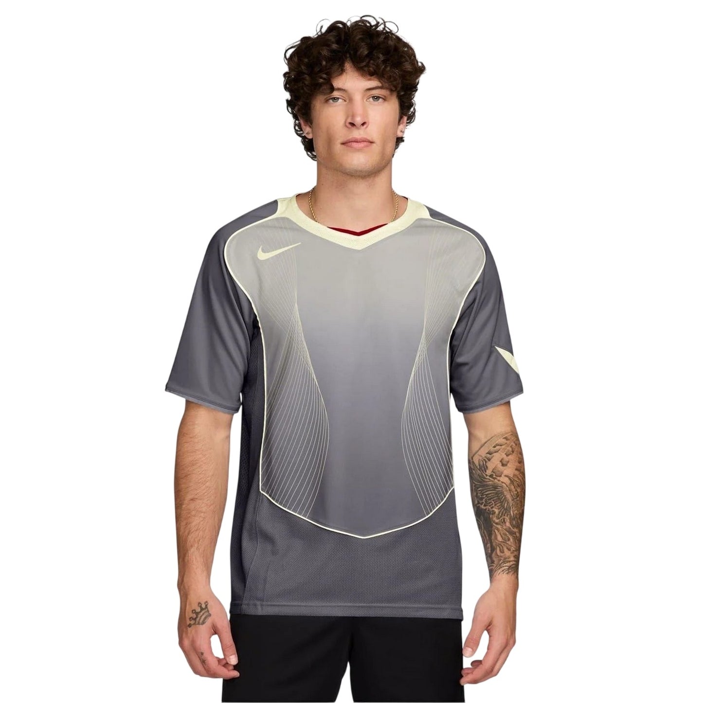 Light Grey - Front - Nike Mens T90 Logo Short-Sleeved T-Shirt