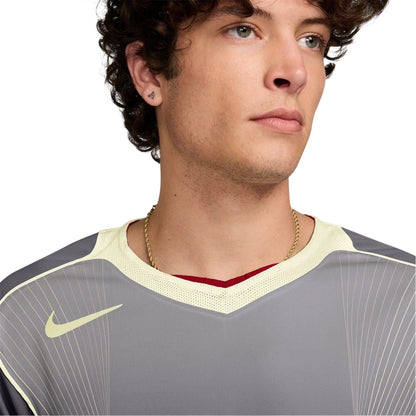 Light Grey - Side - Nike Mens T90 Logo Short-Sleeved T-Shirt