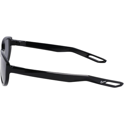 Black-Dark Grey - Side - Nike Womens-Ladies Nv07 Oval Sunglasses
