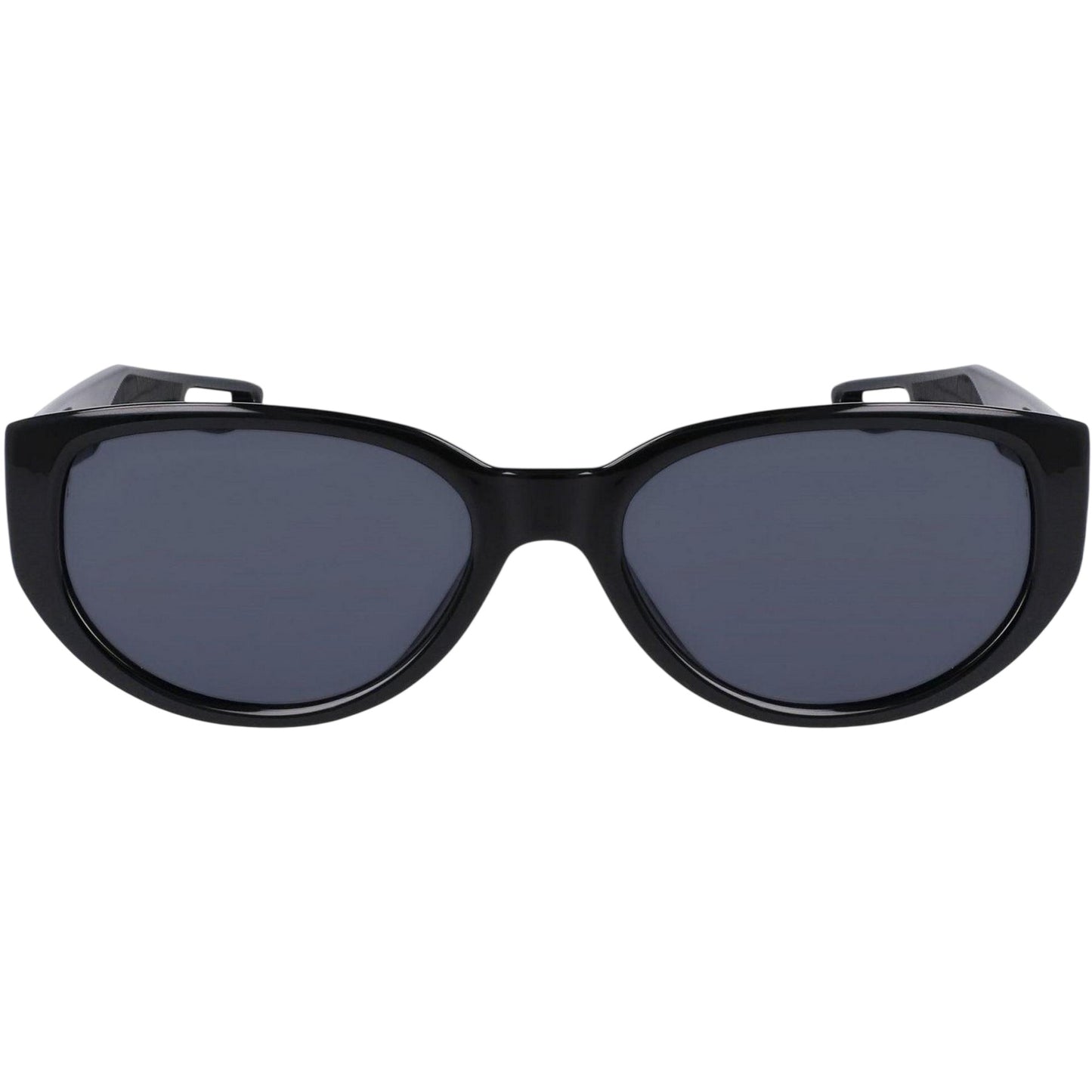 Black-Dark Grey - Front - Nike Womens-Ladies Nv07 Oval Sunglasses