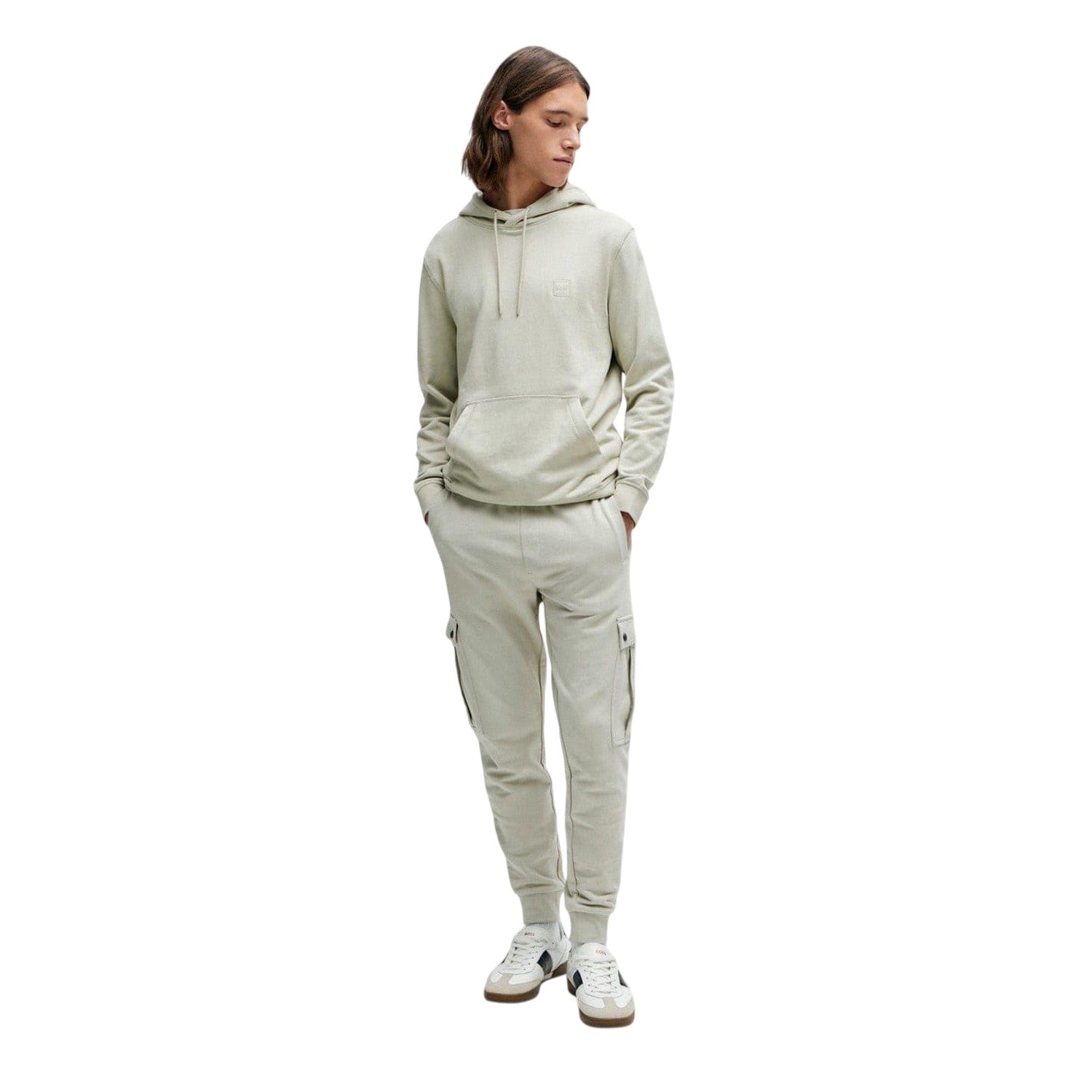 Light Beige - Lifestyle - Boss Mens Wetalk Relaxed Fit Hoodie