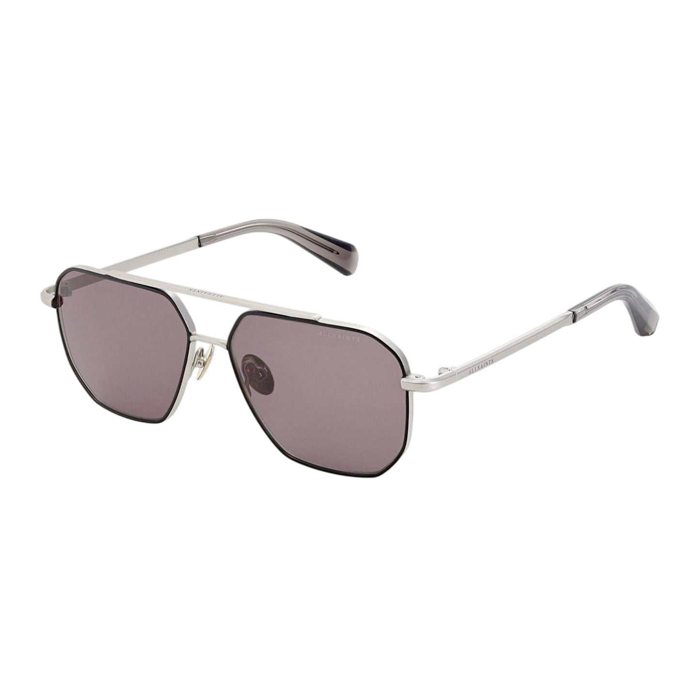 Gold - Side - AllSaints Mens Dune Geometric Hexagon Sunglasses