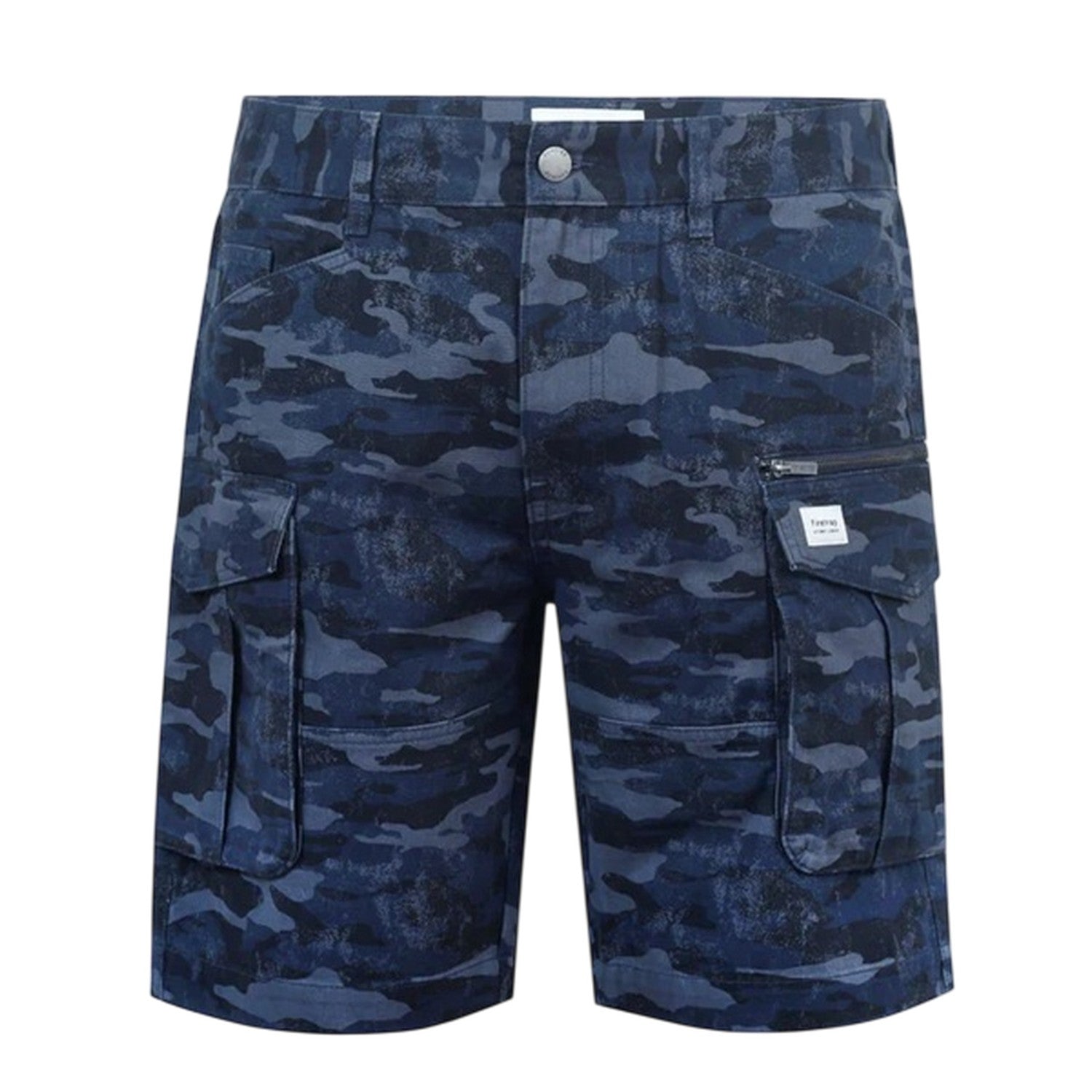 Navy Camo - Front - Firetrap Mens Logo Regular Shorts