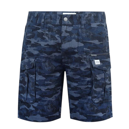 Navy Camo - Front - Firetrap Mens Logo Regular Shorts