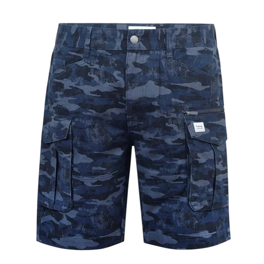 Navy Camo - Front - Firetrap Mens Logo Regular Shorts