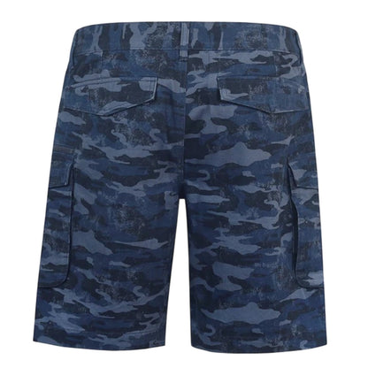 Navy Camo - Back - Firetrap Mens Logo Regular Shorts