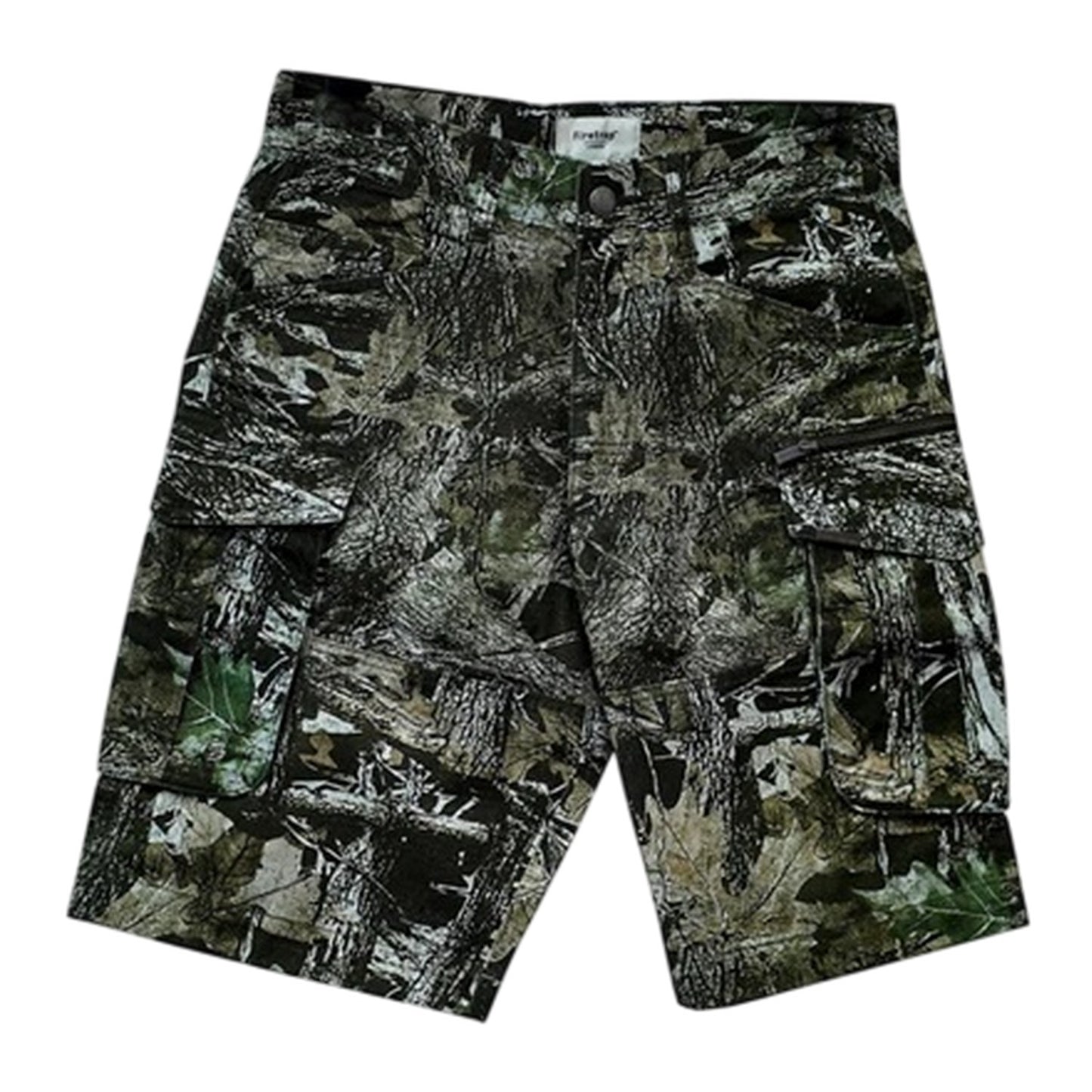 Wood Camo - Front - Firetrap Mens Logo Regular Shorts