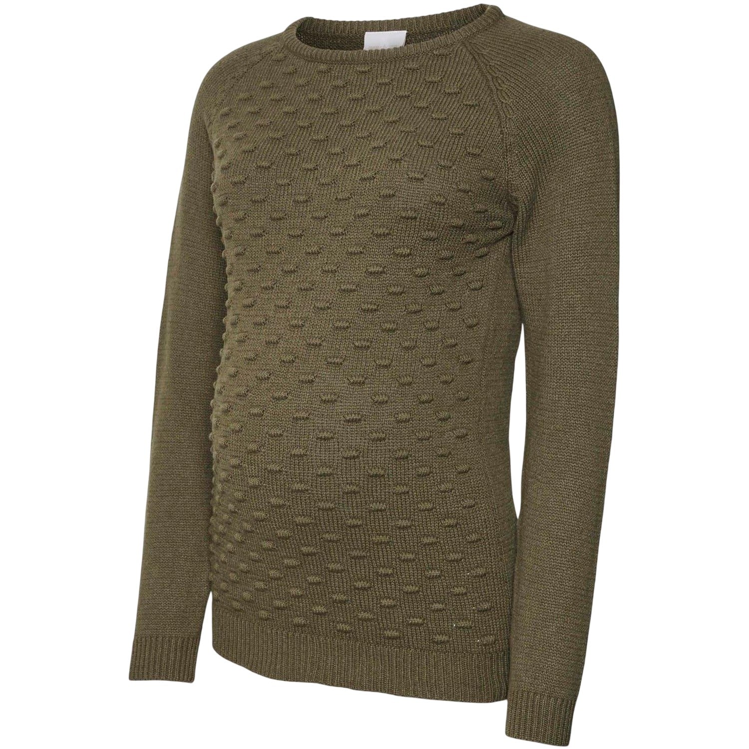 Green Bay - Front - Mamalicious Womens-Ladies Bobble Knit Raglan Maternity Sweatshirt