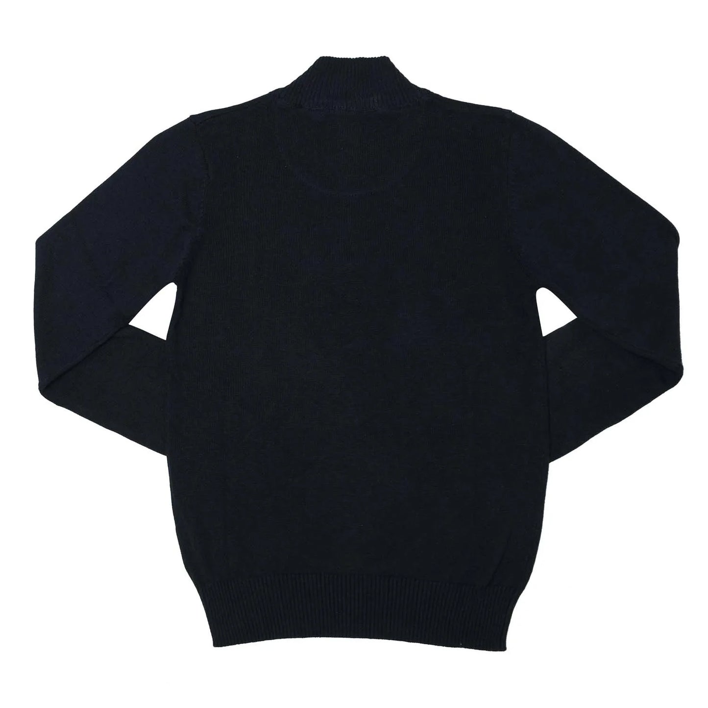 Navy - Back - Luke 1977 Childrens-Kids Pretender Knitted Quarter Zip Jumper