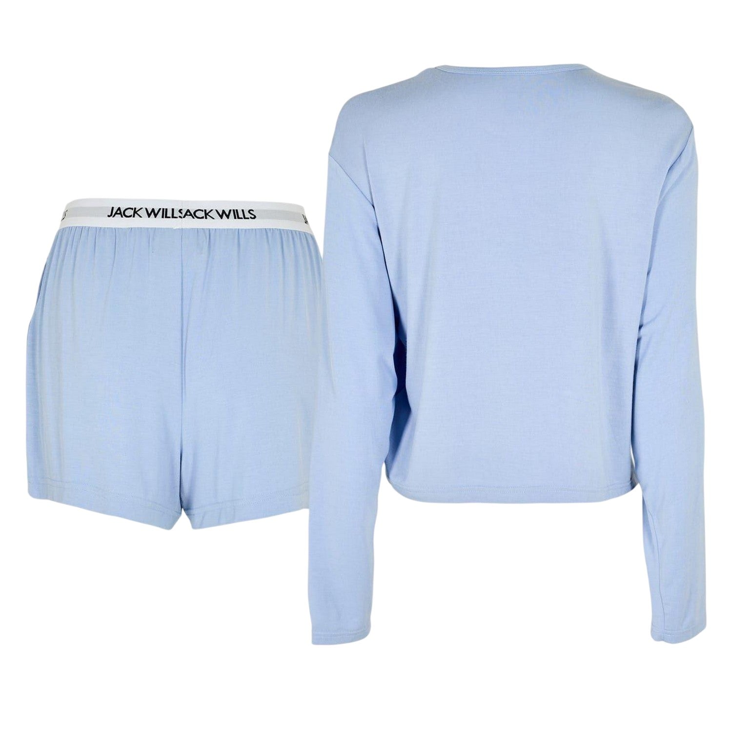 Brunnera Blue - Back - Jack Wills Womens-Ladies Cotton Blend Loungewear Set