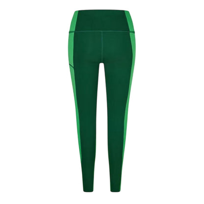 Green - Back - Lacoste Womens-Ladies Colour Block Leggings