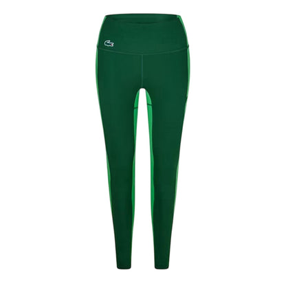 Green - Front - Lacoste Womens-Ladies Colour Block Leggings