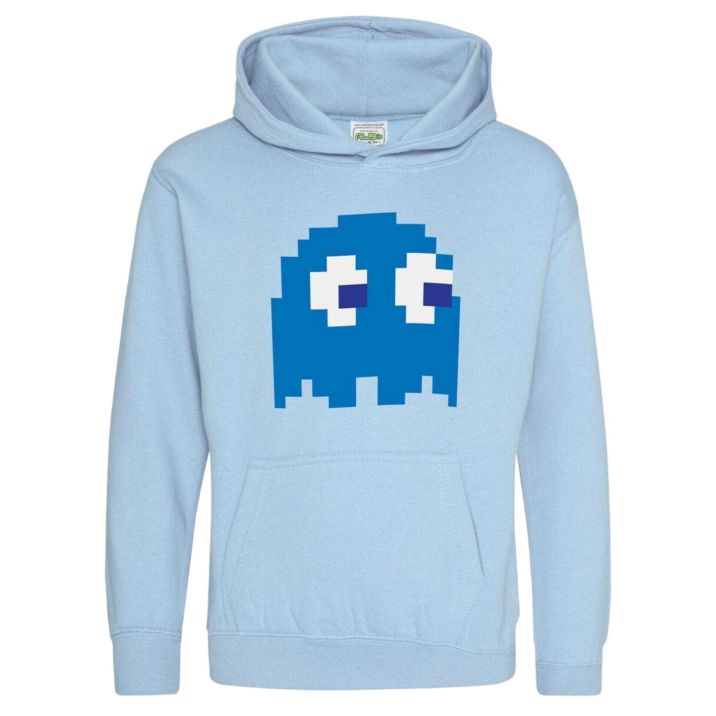 Light Blue - Front - Pac-Man Childrens-Kids Retro Gaming Cotton Blend Hoodie