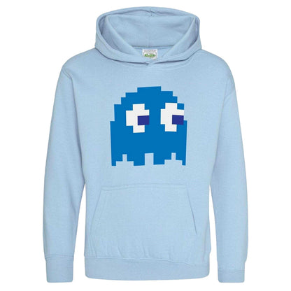 Light Blue - Front - Pac-Man Childrens-Kids Retro Gaming Cotton Blend Hoodie