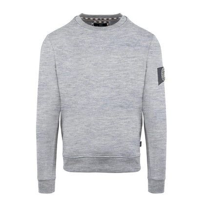 Grey - Front - Aquascutum Mens Patch Sweatshirt