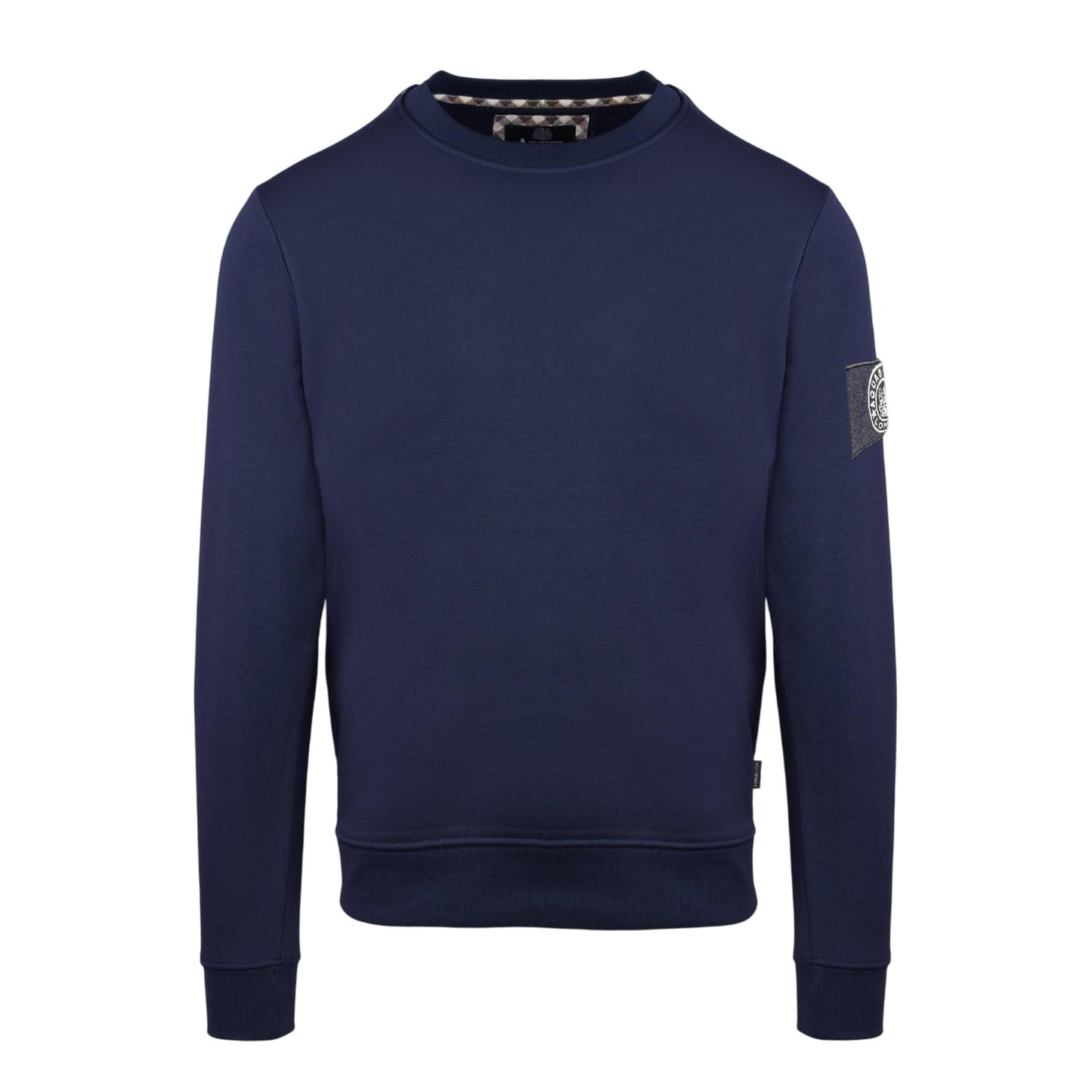 Navy - Front - Aquascutum Mens Patch Sweatshirt
