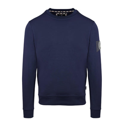 Navy - Front - Aquascutum Mens Patch Sweatshirt