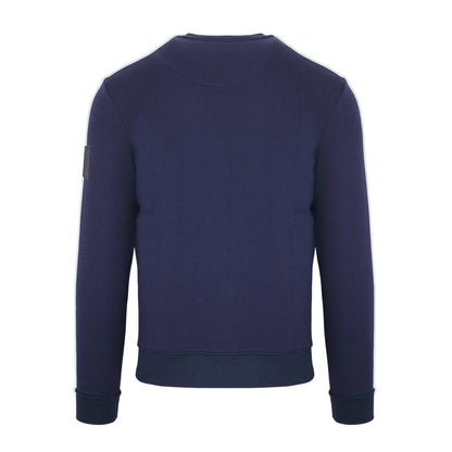 Navy - Back - Aquascutum Mens Patch Sweatshirt