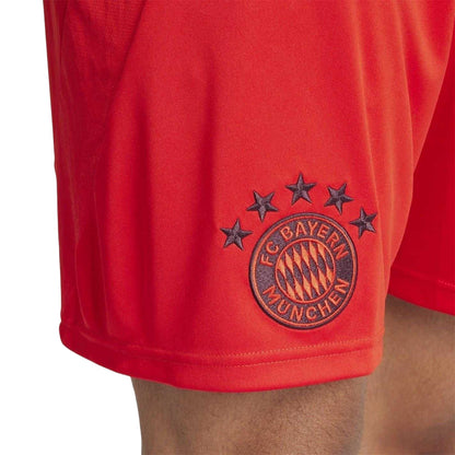 Red - Side - Adidas Unisex Adult 2024-2025 FC Bayern Munich Football Shorts