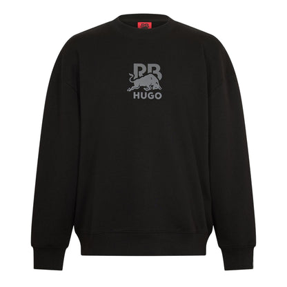 Black - Front - Hugo Mens Ribbed Collar Sweatshirt