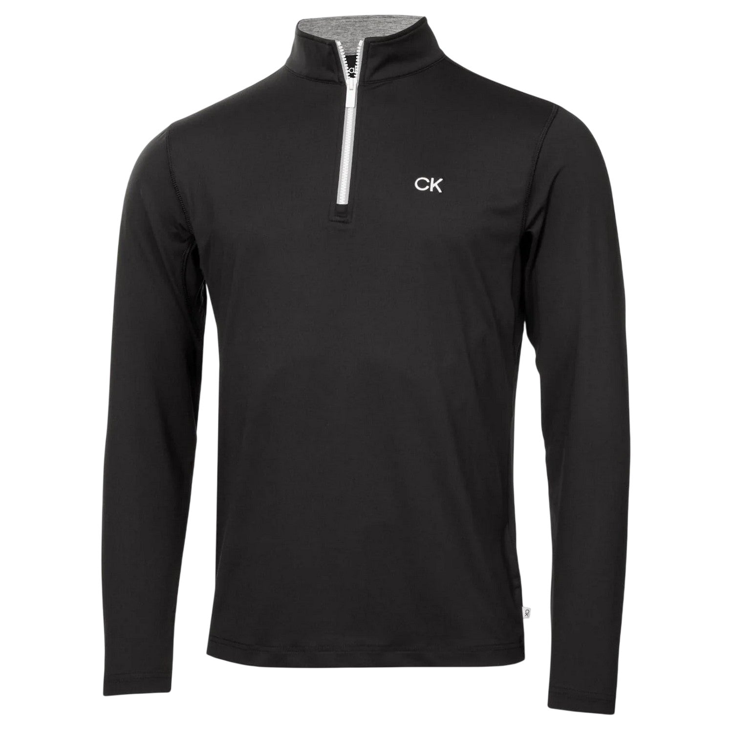 Black - Front - Calvin Klein Mens Albany Half Zip Golf Sweatshirt