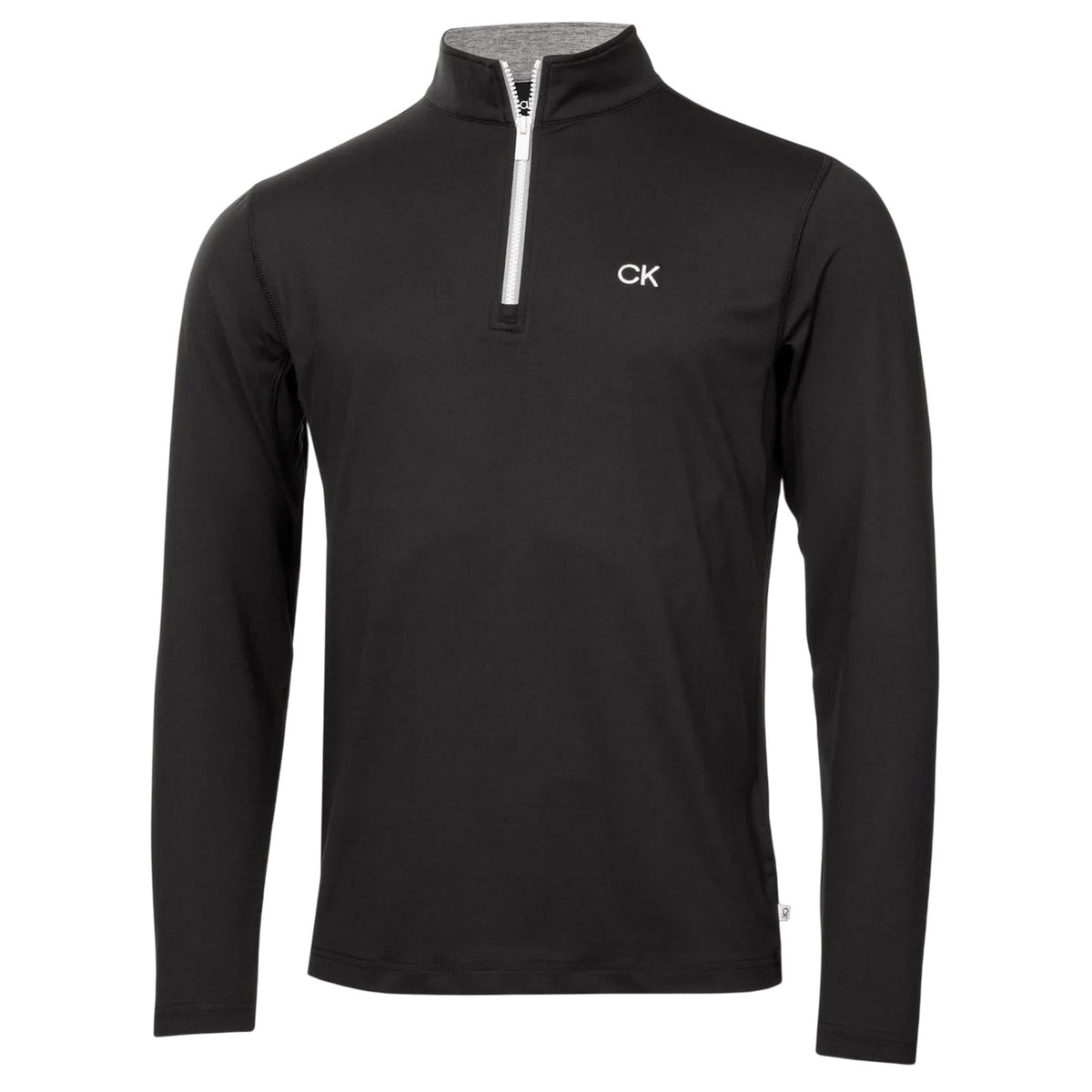 Black - Front - Calvin Klein Mens Albany Half Zip Golf Sweatshirt
