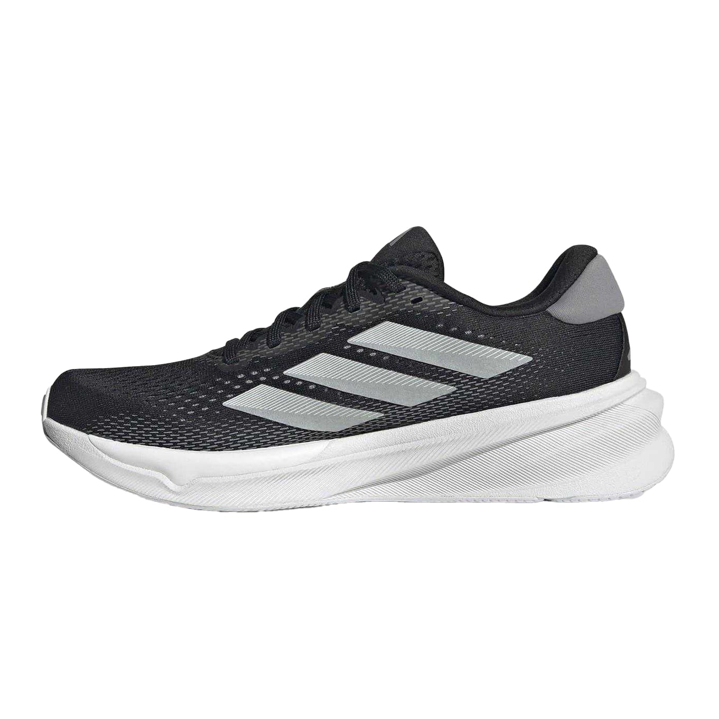 Black-White - Side - Adidas Womens-Ladies Supernova Stride 2 Running Shoes